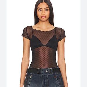 NWT Free People On The Dot Baby Tee